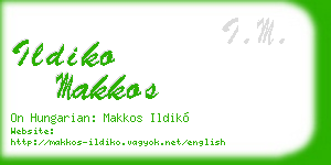 ildiko makkos business card